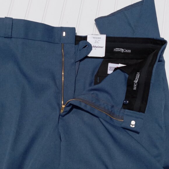 NWT Flying Cross Fechheimer Uniform Pants 52 French Blue Unhemmed Poly Garbadine - Picture 10 of 16